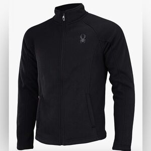 Men’s Spyder Steller Full Zip Black Jacket, Size Large